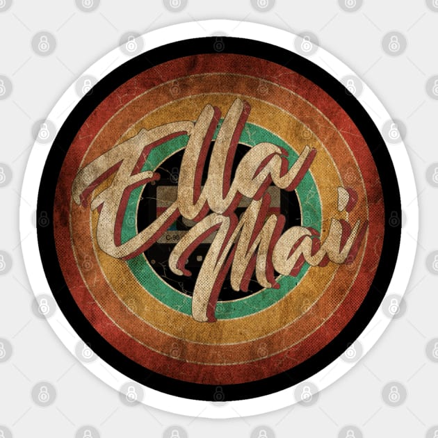 Ella Mai Vintage Circle Art Sticker by antongg